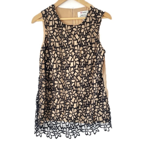Lela Rose Neiman Marcus For Target Silk Lace Overlay Blouse Women’s Size Medium - Picture 3 of 10